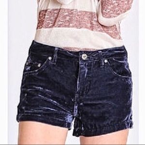Free People Velvet Shorts